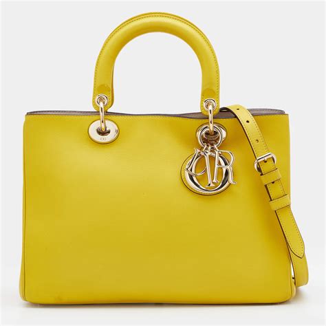 dior leather yellow|dior tote handbags.